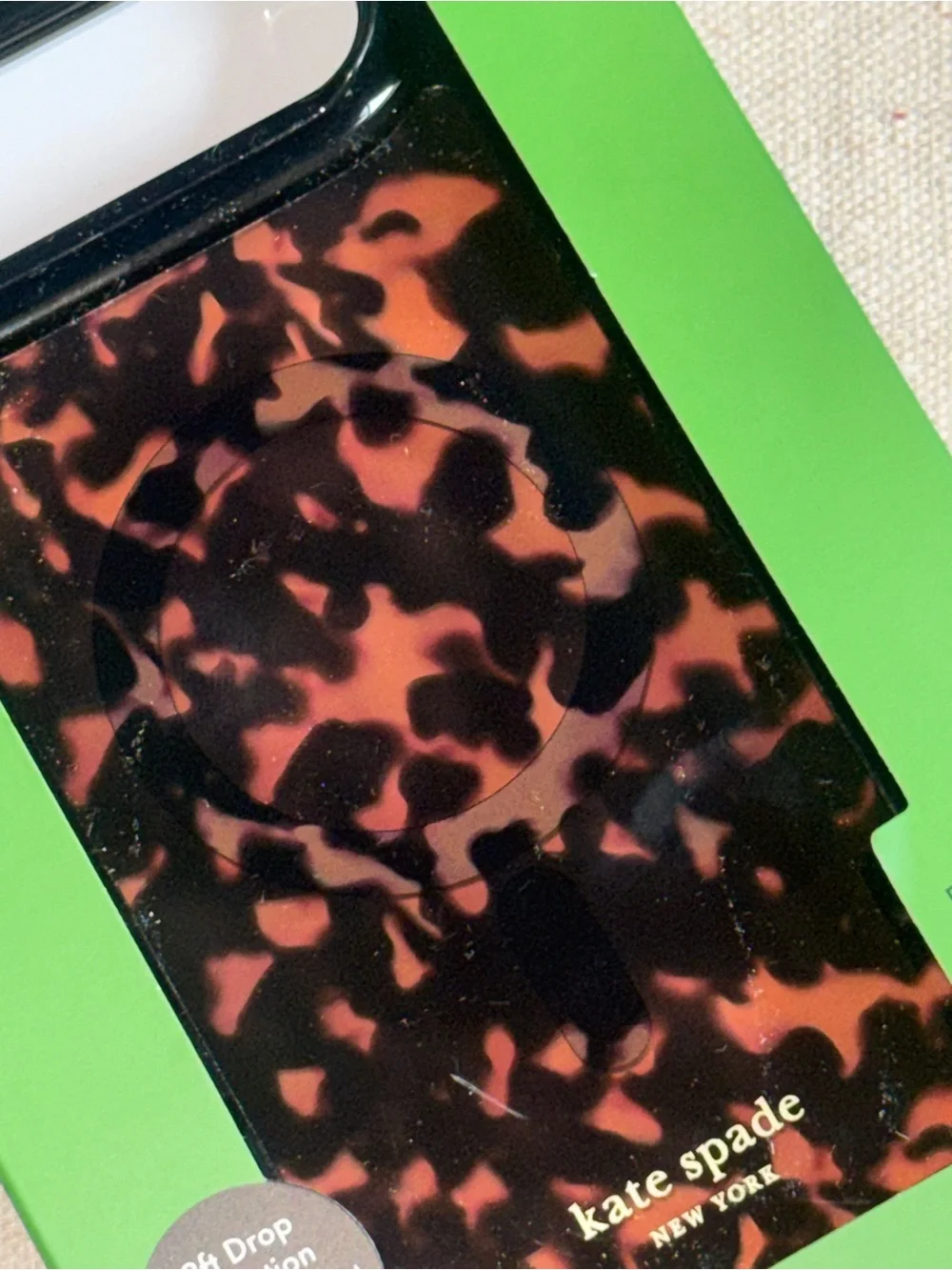 kate spade Black and Brown Tortoiseshell iPhone 17 Air Case MagSafe New